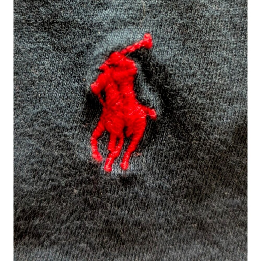 Polo Ralph Lauren T-Shirt Mens Large Navy Blue Red Pony Logo - Picture 5 of 8